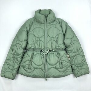OOFWear Puffer Jacket Womens Size 42 Medium Green